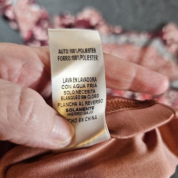 Sage the Label Dress Womens Medium Burgundy Bohemian Cottage Core Prairie Floral - Picture 8 of 16